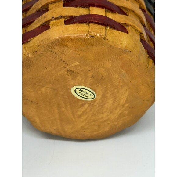 VTG Longaberger Resin Basket-Style Planter 4"x5" – Decorative Pot with Wear - Picture 5 of 9